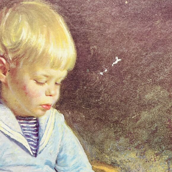 Framed James Ingwersen Art Print Gretchen Gary Boy Reading Girl Eating 1973 READ - Picture 4 of 16